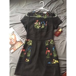 Embroidered Mesh Dress